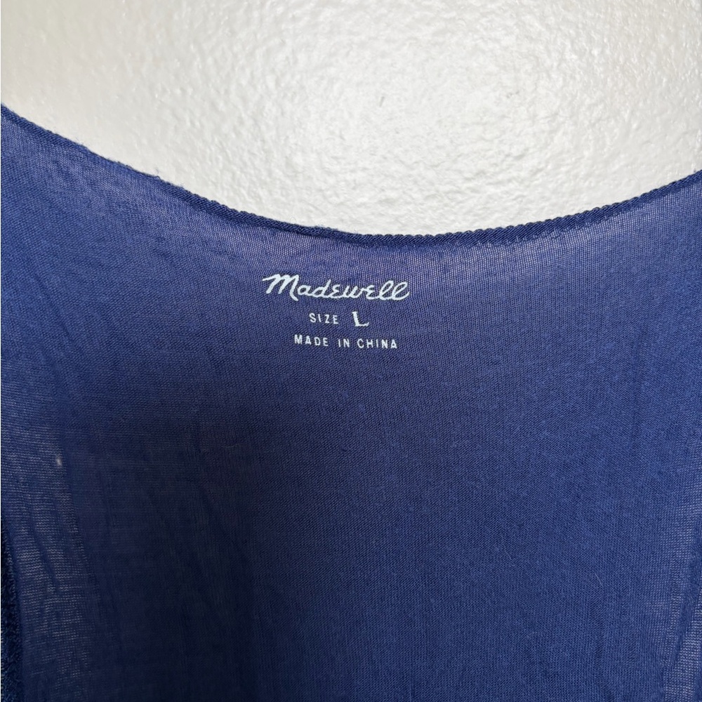 Madewell Deep Navy Ribbed Racerback Tank - Picture 2 of 3